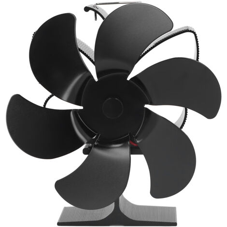 Ventilateur de Cuisinière 6 Pales à Énergie Thermique, Démarrage Automatique et Haute Résistance à la Chaleur, Économie d'Énergie, Diamètre 152mm Noir pour Maison (1/5)