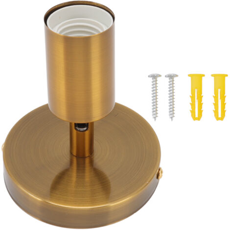 Support Murale E27/E26 Réglable 180° Doré - Douille pour Ampoules Décoration Fer Forgé Salon Chambre (1/5)