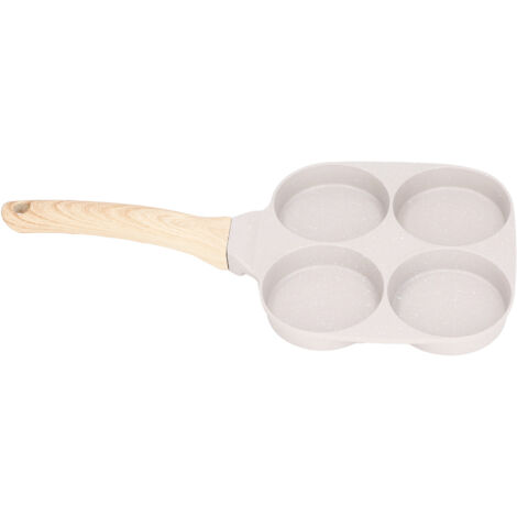 Poêle à Pancakes Antiadhésive en Alliage d'Aluminium, 4 Moules, Compatible Induction et Gaz, Chauffage Uniforme