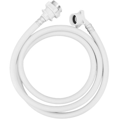 Flexible PVC Hose with Metal Fittings for Washing Machine, Burst-Proof Water Inlet Pipe 2m Compatible with Haier Automatic Washer (1/5)