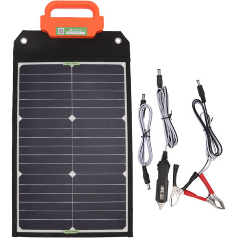 Chargeur Solaire Portable 50W 18V avec Poignée, Double USB Charge Rapide, Panneau Monocristallin pour Voyage (1/5)