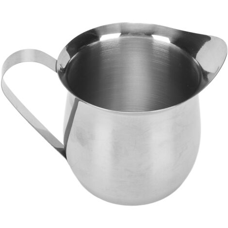 Pitcher à lait inoxydable 8oz pour mousseur à lait, conception ergonomique pour café et cappuccino (1/5)