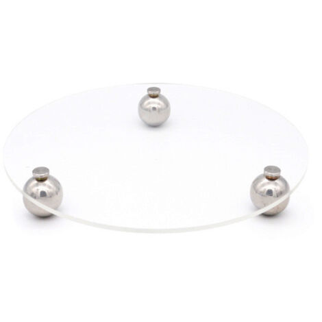 Plateau de Rangement Acrylique Transparent avec Pieds en Acier Inoxydable Style Minimaliste pour Bureau ou Café (1/5)
