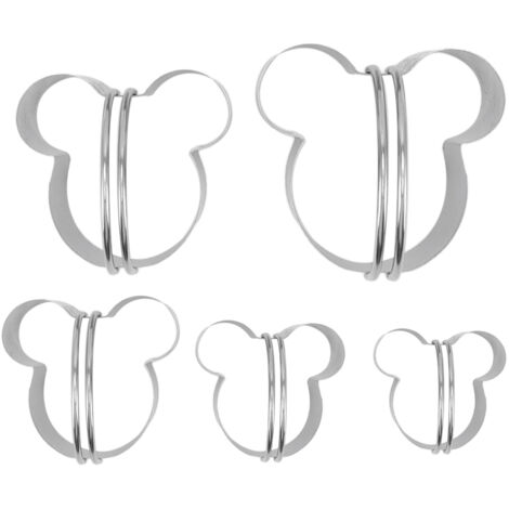 Ensemble de 5 Emporte-Pièces en Acier Inoxydable Démontables pour Biscuits, Faciles à Nettoyer, Idéal pour Pâtisserie et Cuisine (1/5)