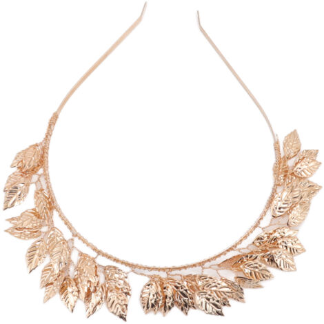 Diadème Baroque en Alliage Feuilles Métalliques Tressé à la Main pour Cheveux Accessoire de Mariée Couronne Végétale (1/5)