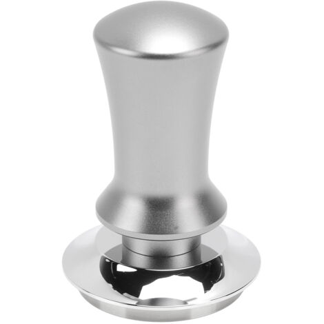 Presse à café 51mm en acier inoxydable, tamper à pression constante pour mouture et accessoires barista argenté (1/5)