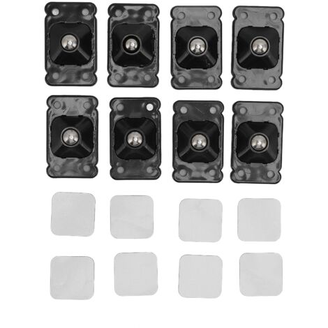 Roulettes adhésives pivotantes 360° pour meubles miniatures et boîtes de rangement noires (1/5)