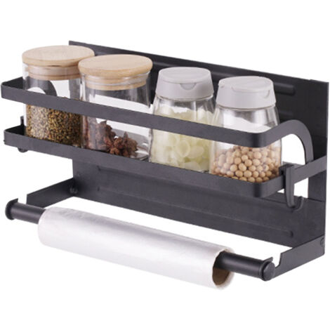 Étagère magnétique pour réfrigérateur, rangement épices, support organisation puissant, modèle B couche unique (1/5)