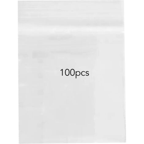 100 sacs de rangement alimentaires transparents, étanches et épais avec fermeture zip pour un usage domestique (1/5)