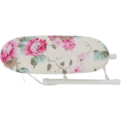 Planche à repasser pliable portable mini résistante à la chaleur accessoires pour vêtements maison voyage motif pivoine