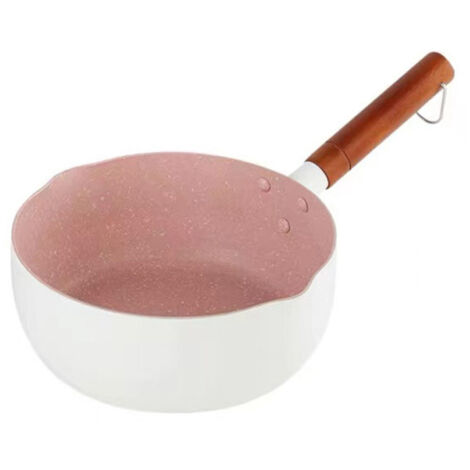 Casserole Japonaise Antiadhésive 20cm Blanc pour Lait, Nouilles et Préparations pour Bébé (1/5)