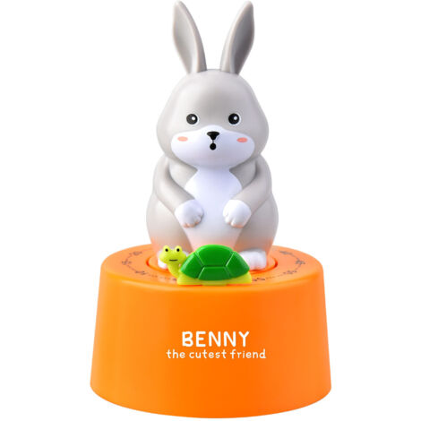 Mignon Minuteur de Cuisson Mécanique 60 Min avec Animaux Cartoon pour Cuisine, Cadeaux de Noël, Décoration Maison RB713 Orange (1/5)