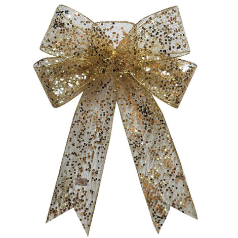1 pièce Noeud Papillon Décoratif de Noël en Imitation Chanvre Artisanal pour Fête et Décoration Maison (1/5)