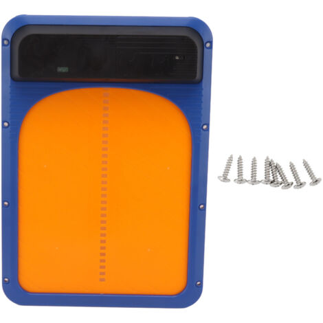 Porte de Poulailler Automatique à Capteur de Lumière, Alimentation par Pile, Plastique Bleu et Jaune pour Élevage (1/5)