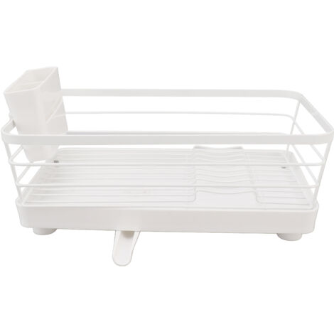 Égouttoir à Vaisselle Moderne Grande Capacité Anti-Rouille Gain de Place avec Bac de Récupération 39,5x23,5x14,5cm (1/5)