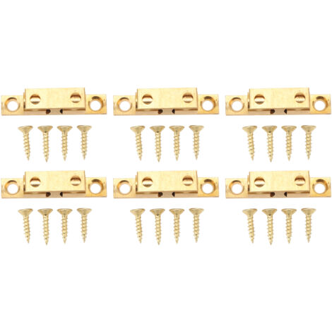 6 pièces de loquet de tension pour portes d'armoire, boule en laiton doré avec vis, 50mm - système de fermeture pour meubles et placards (1/5)