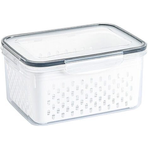 Panier de Rangement Transparent pour Légumes et Fruits, Boîte de Conservation pour Cuisine 3300ML (1/5)