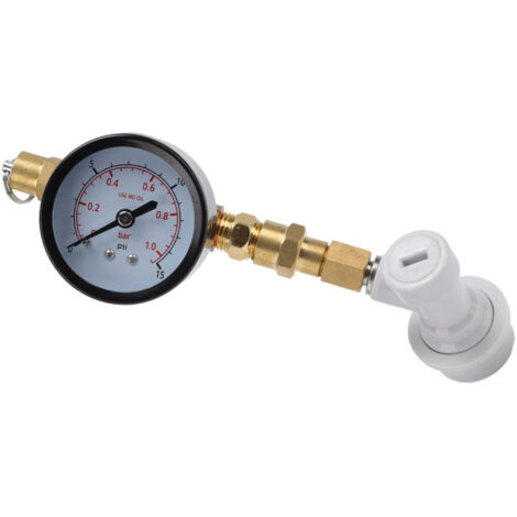 Soupape de décharge de pression réglable pour fût de bière, régulateur de pression avec manomètre 0‑15 PSI pour kegs de bière et soda. (1/5)