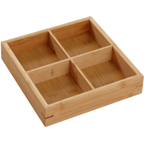 Plateau en Bois à Compartiments pour Sushi Plateau de Service 4 Sections pour Restaurant (1/5)