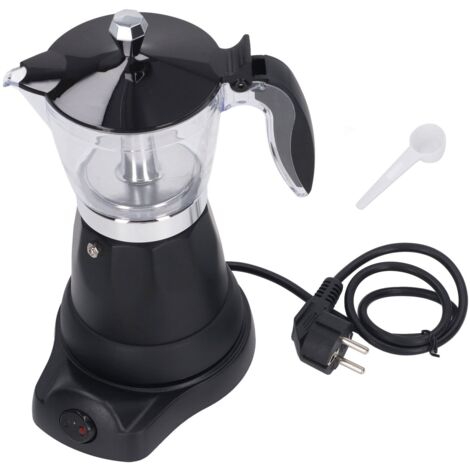 Machine à Café Italienne Électrique 6 Tasses 300ML Portable avec Dessus Transparent pour Maison, Prise EU 220‑240V (1/5)