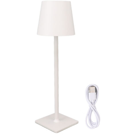 Lampe de Table LED Rechargeable Sans Fil - Lumière d'Ambiance Minimaliste à Toucher pour Salon, Restaurant ou Camping - Blanc (1/5)