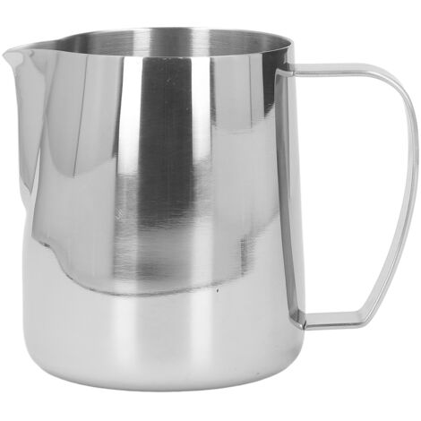 Pitcher à lait inoxydable épaissi 450ml pour mousseur à lait, bec verseur en acier inoxydable, couleur argent (1/5)