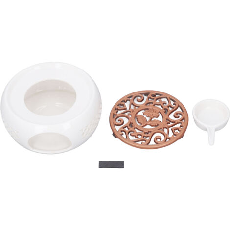 Chauffe-thé en Céramique avec Base Creuse Pratique et Multifonction pour Maison Bureau Café (1/5)