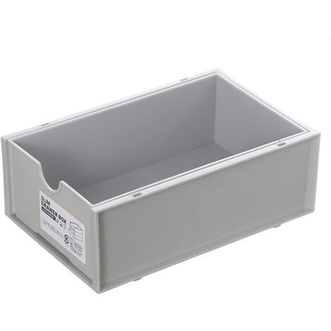 Boîte de Rangement Bureau Plastique Gris, Organisateur Maquillage et Fournitures de Bureau avec Tiroir (1/5)