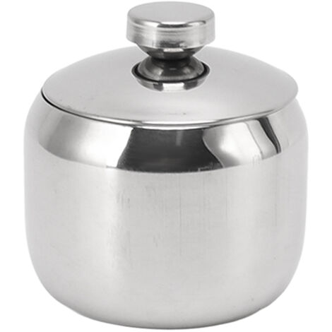 Pot à Épices en Acier Inoxydable 304 avec Couvercle pour Sel, Sucre et Condiments (1/5)