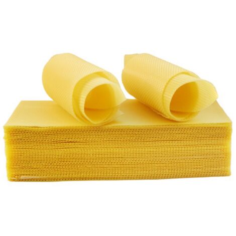 10 Feuilles de Cire d'Abeille Naturelle pour Fabrication de Bougies, Fondation en Cire Pure pour Débutants et Professionnels (1/5)