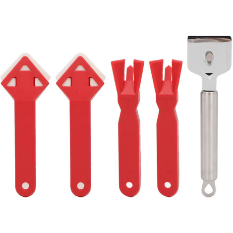 5 Outils de Lissage de Joints de Carrelage, Sceau de Calfeutrage, Grattoir à Carrelage pour Nettoyage et Réparation (1/5)