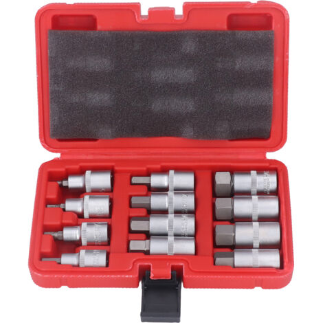 Jeu de 12 douilles à chocs 1/2 pouce en acier haute dureté pour réparation automobile - Set de douilles de qualité professionnelle résistantes à l'usure. (1/5)