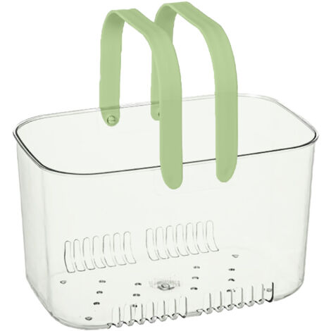 Panier à fruits vert avec poignée confortable et aération, idéal pour le camping et rangement polyvalent. (1/5)