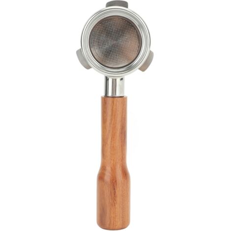 Portafilter Nu 54mm 3 Oreilles en Acier Inoxydable Poignée Bois Massif pour Machine à Café Breville Série 8 Type C1 (1/5)