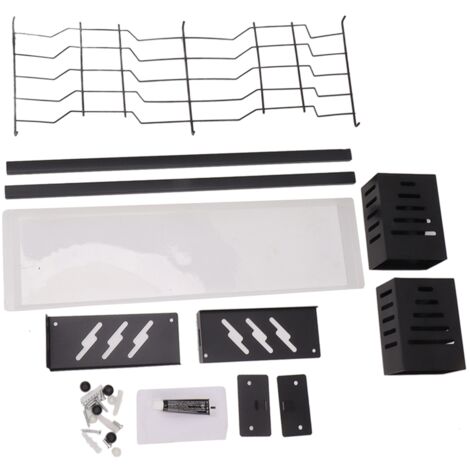 Support mural de cuisine pour couverts, sans perçage, rangement plat, étagère organisateur pour vaisselle, porte-couverts, porte-baguettes et cuillères. (1/5)