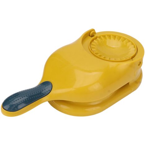 Presse à Dumplings Manuel Portable 2 en 1 - Outil pour Pâtes et Ravioles - Accessoire de Cuisine Pratique Jaune (1/5)