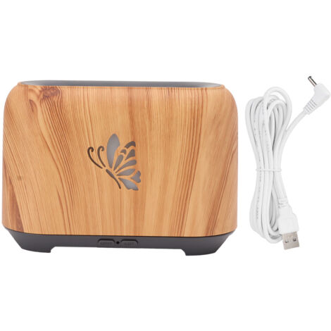 Diffuseur de Flamme 150ml Humidificateur Ultrasonique Silencieux avec 7 Couleurs LED pour Chambre Bureau Design Bois (1/5)