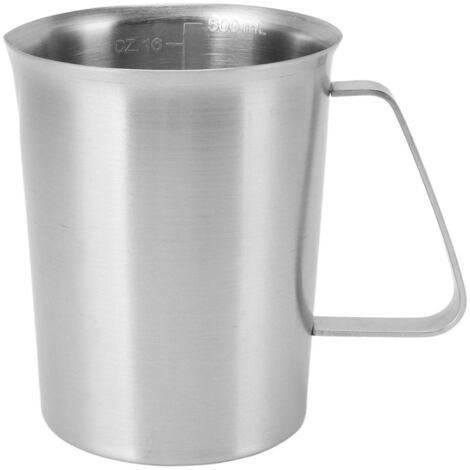 Jug de Mousseur à Lait en Acier Inoxydable 304, 500ML, avec Poignée pour Café et Cappuccino (1/5)