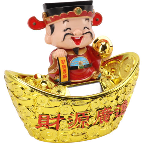 Figurine Chat Solaire Qui Hoche La Tête – Déco Voiture Et Maison (blanc, 8,7 Cm)