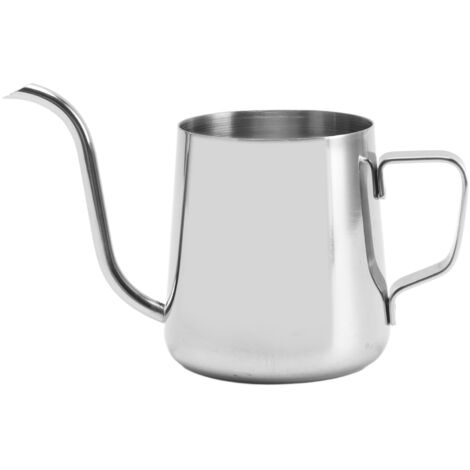 Bouilloire à bec verseur long et étroit en acier inoxydable 304 pour café filtre et thé, pot de 250 ml, design ergonomique pour un contrôle précis du débit. (1/5)