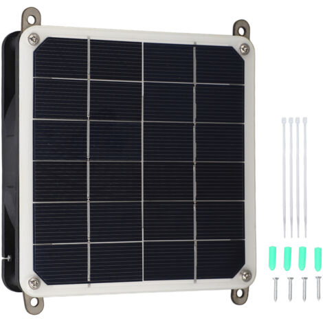 Ventilateur Solaire 20W avec Panneau Monocristallin - Kit Ventilation pour Serre, Extérieur et Voyage (1/5)