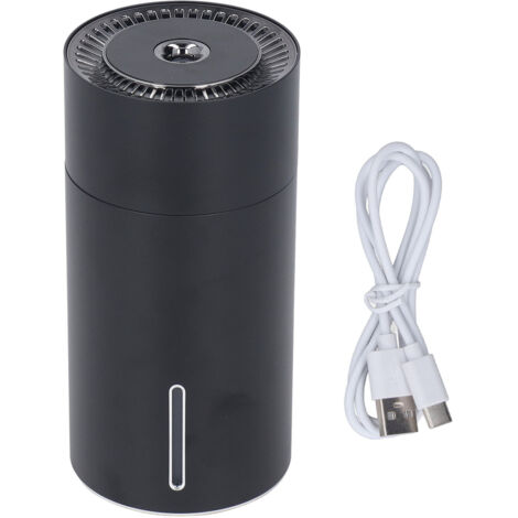Humidificateur d'air USB pour voiture - 3 vitesses, induction automatique, lumière colorée, portable, aromathérapie, noir (1/5)