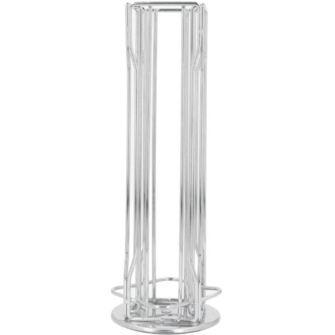 Support à capsules de café 360° rotatif antidérapant base épaisse en fer forgé pour Vertuoline 20 capsules argenté (1/5)