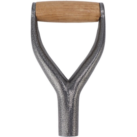 Manche de Bêche en Y Argenté avec Poignée en Bois pour Outils de Jardinage, Longueur 31 cm, Diamètre Intérieur 31 mm (1/5)