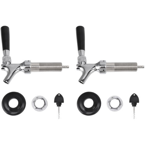 2 Jeux de Robinet à Bière en Acier Inoxydable, Embout 1/4, Filetage G1/2, Tige de 10,5 cm, Étanchéité Optimale (1/5)