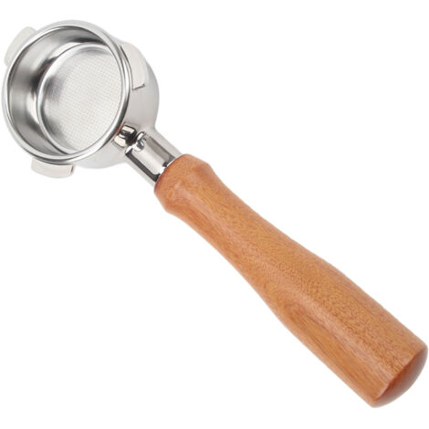 Portafilter Nu 54mm en Acier Inoxydable pour Machine à Café Breville Série 8, Poignée en Bois de Palissandre (1/5)