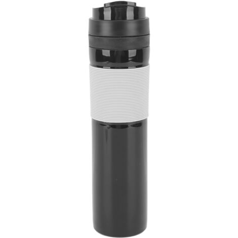 Presse à café de voyage 300ml design anti-fuites, cafetière portable pour trajets quotidiens en noir (1/5)