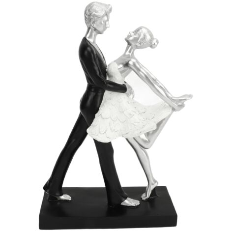 Sculpture de Couple Danse en Résine, Statue Abstraite Moderne, Artisanat Main, Danse Ballet Élégante, Cadeau Déco Contemporain (1/5)