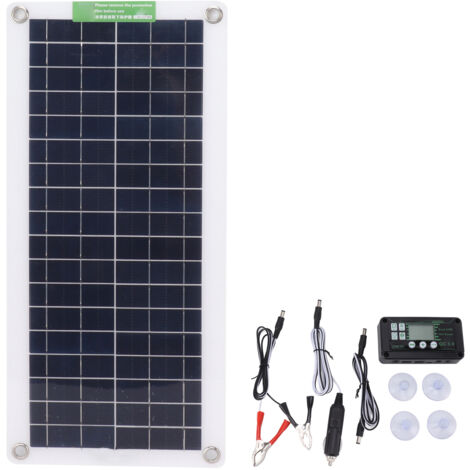 Kit Solaire Portable 30W 18V - Panneau Monocristallin pour Camping-Car, Bateau, Véhicule