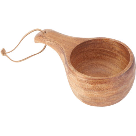 Tasse à café en bois 220ML écologique, portable et isolante avec poignée fine confortable pour maison et tortue (1/5)
